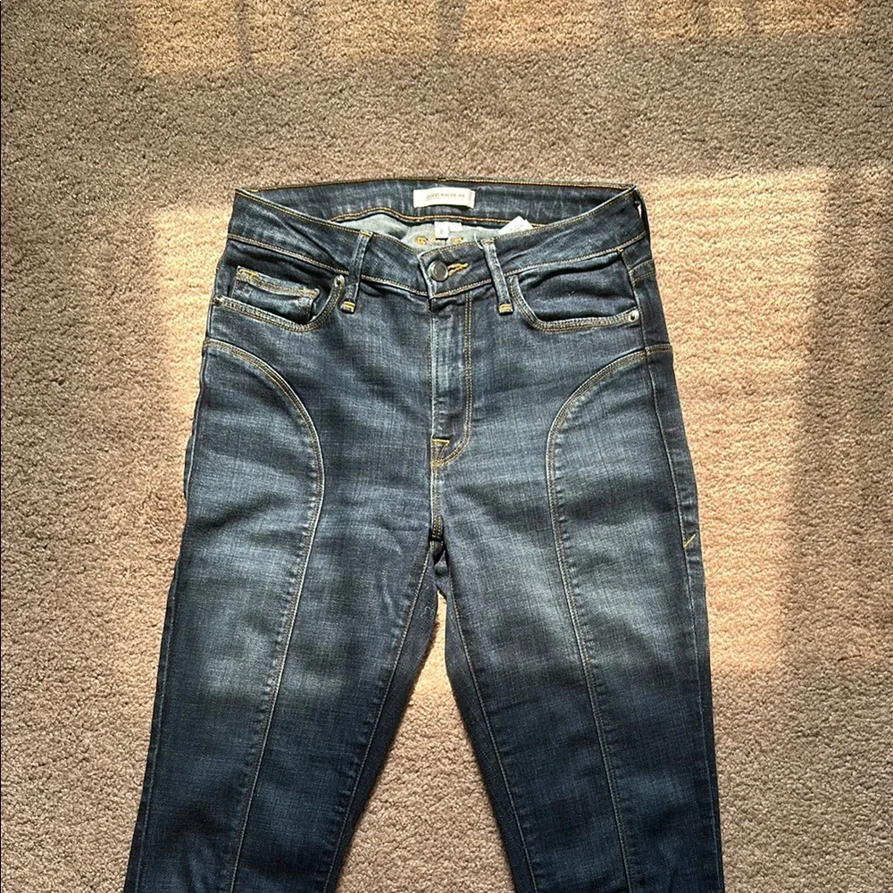 Good American Blue Straight Leg Jeans - Picture 3 of 8